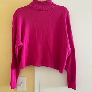 Zara Fuchsia Turtleneck Sweater Size L